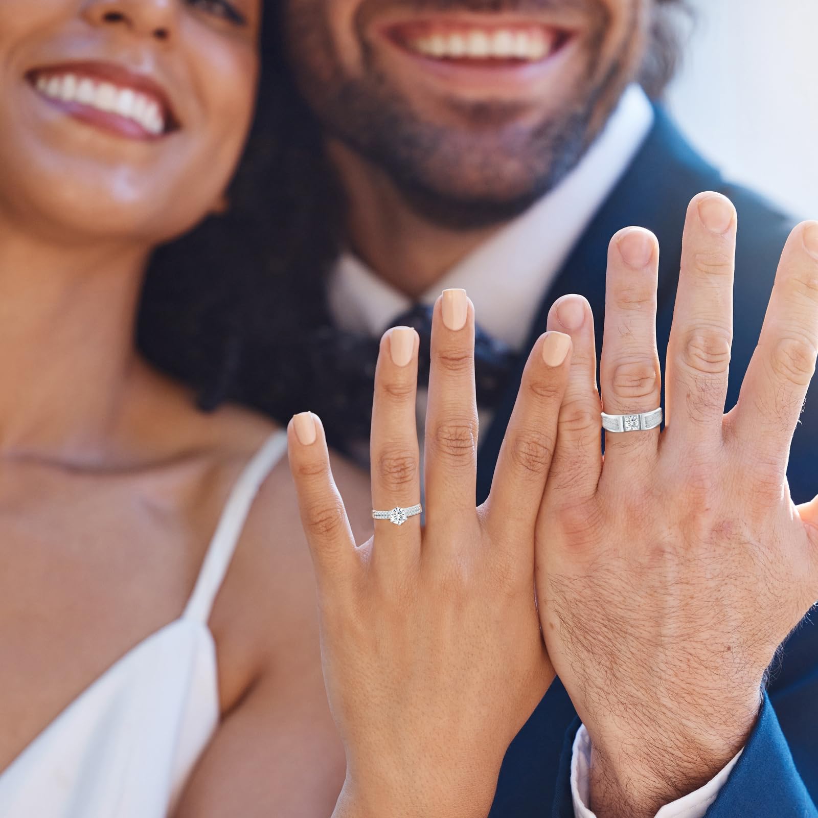 Coppie Anelli Abbinati Promessa Anello per Coppia Fidanzamento Regolabile Anello Fedine Fede Nuziale Argento Sterling Regalo