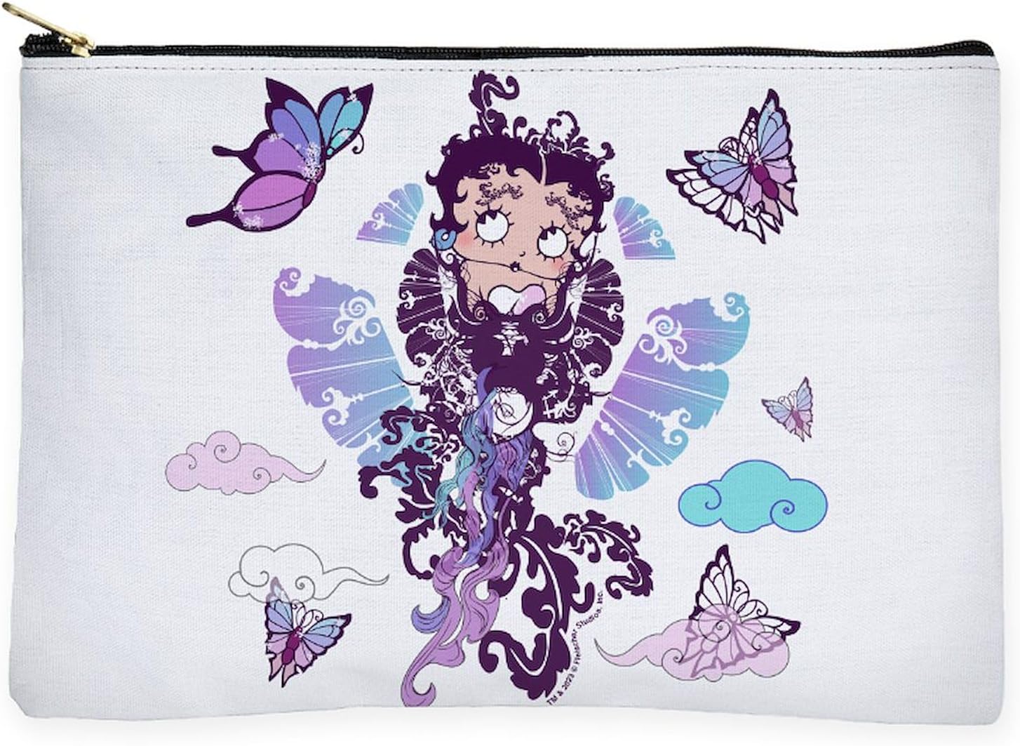 CafePress Betty Boop Butterfly Graffiti Zipper Makeup Pouch, 8.5"x6"