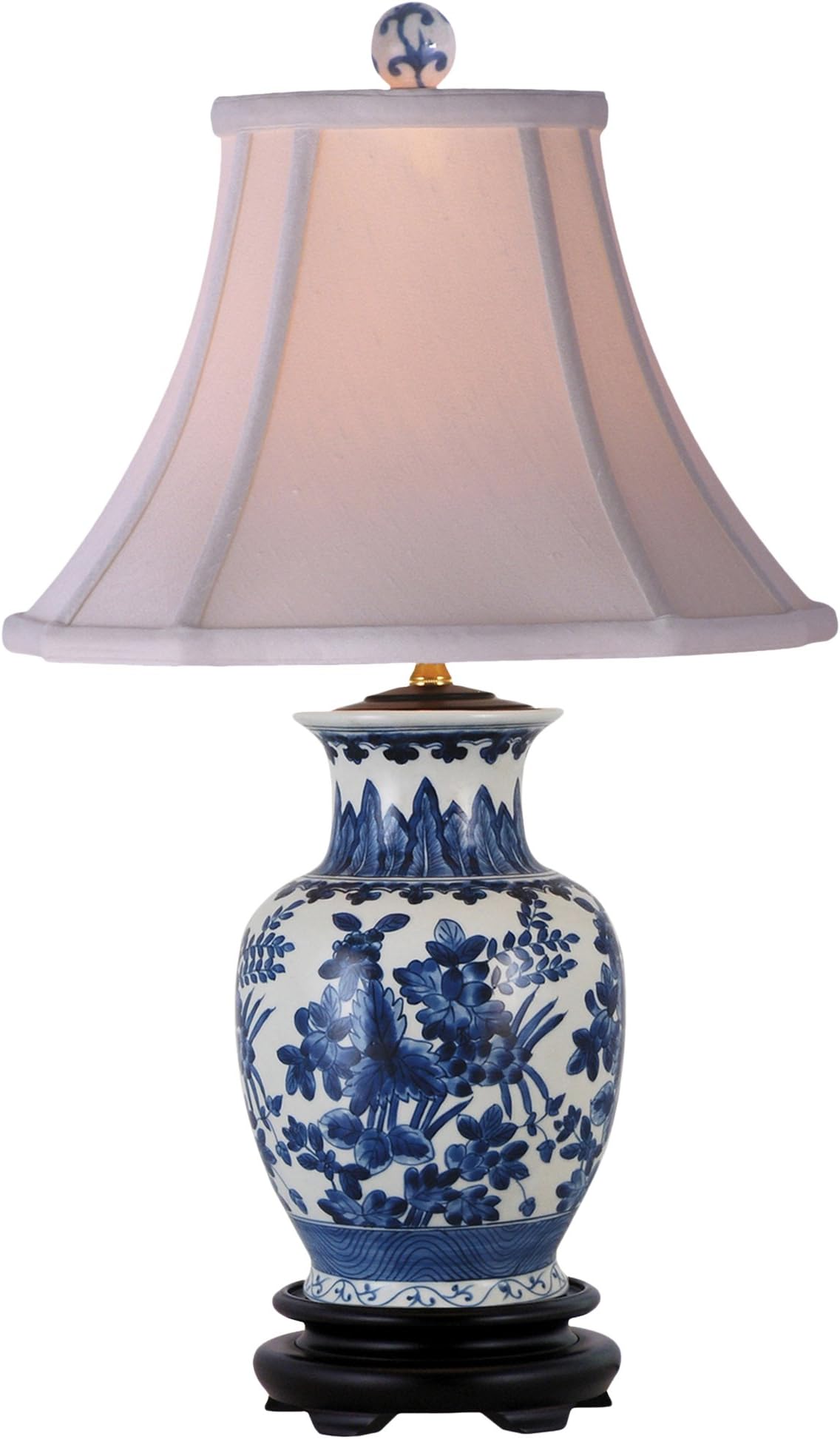 East Enterprises LPBWY108B Table Lamp, Blue/White