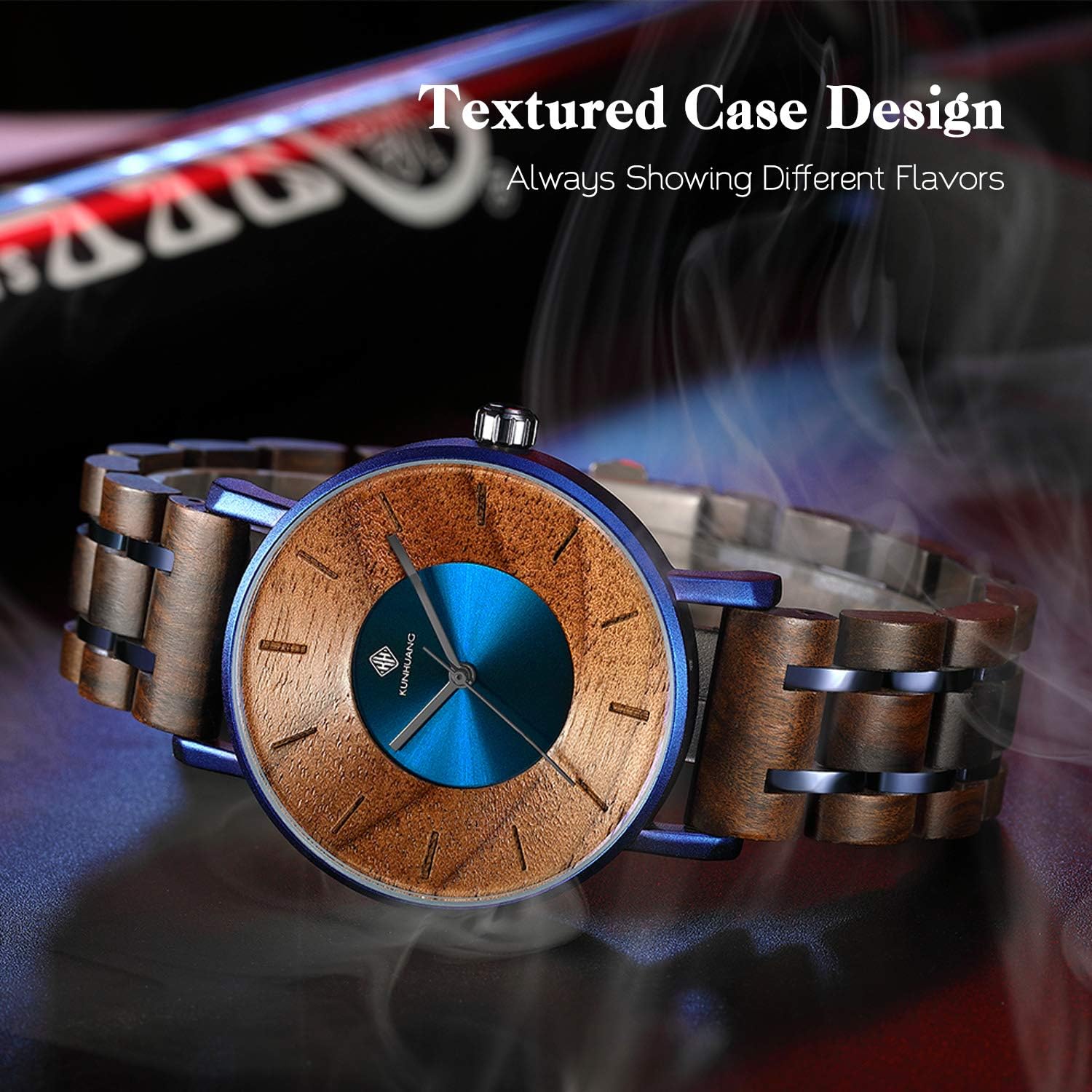 RORIOS Wooden Men Watch Analogue Quartz Watches Vintage Lightweight Watches Natural Wood Wristwatch for Men - Image 5