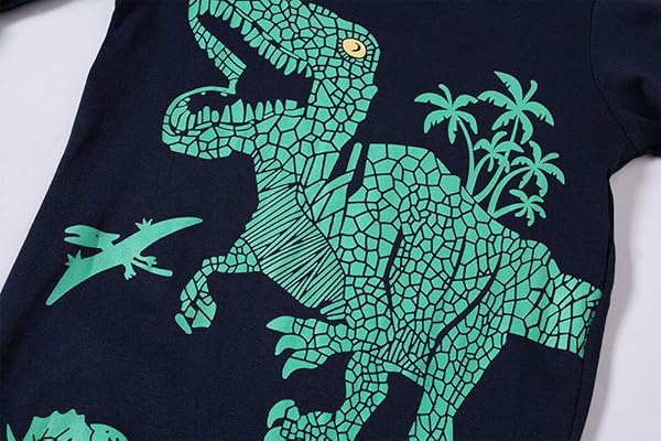 TEDD TEDD Boys Pyjamas Dinosaur Nightwear Cotton Toddler Clothes Kids Sleepwear Long Sleeve Christmas Pjs Sets 2 Piece Outfit Xmas Gift 1-12 Years in use
