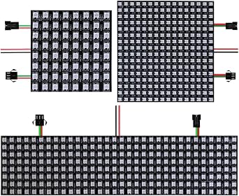 WS2812B LED Digital Flexible Individually Addressable Panel Light WS2812IC 8x8 16x16 Module Matrix Screen DC5V