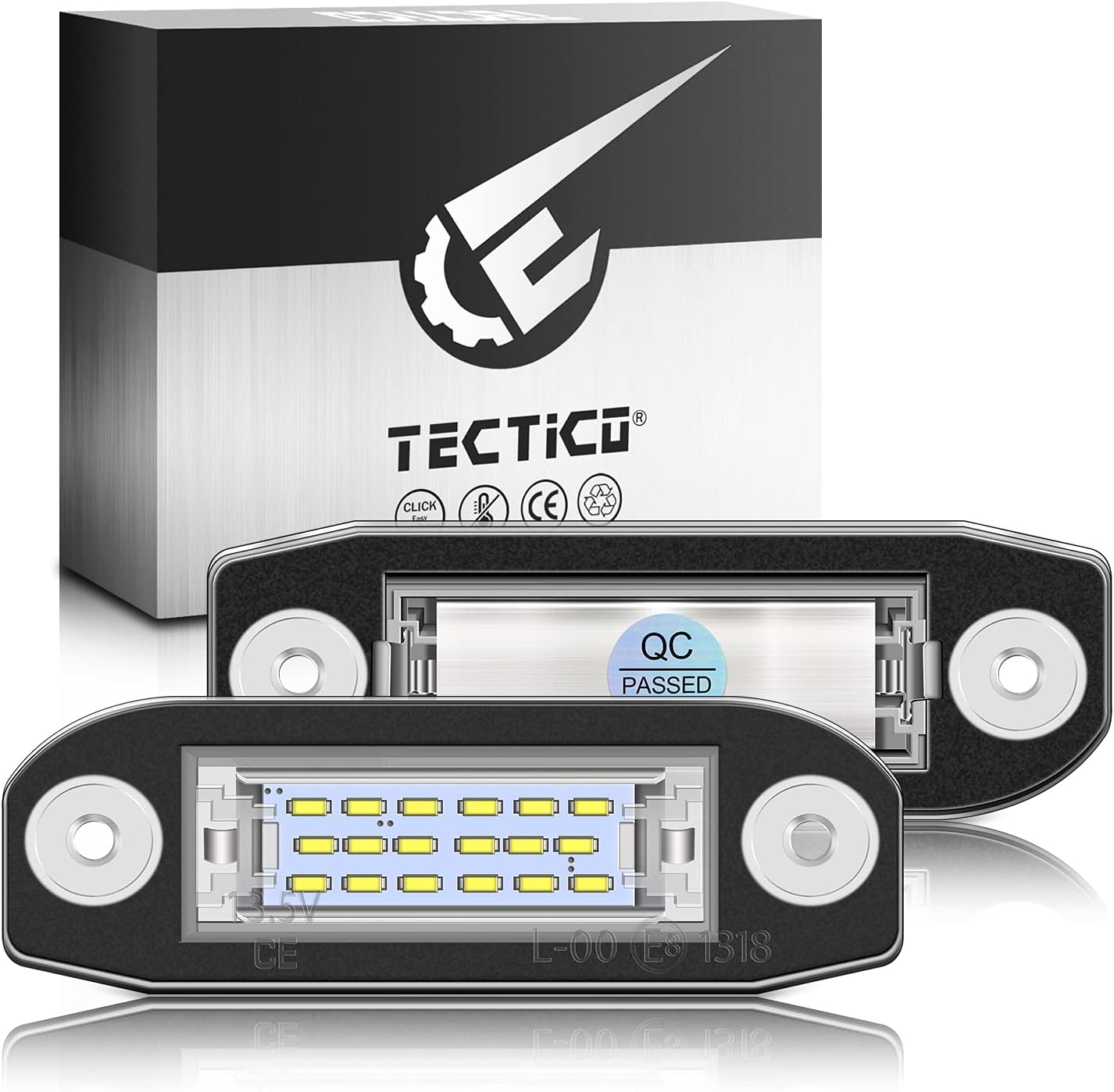 TECTICO LED Rear Number Plate Bulb SMD Bright White Canbus License