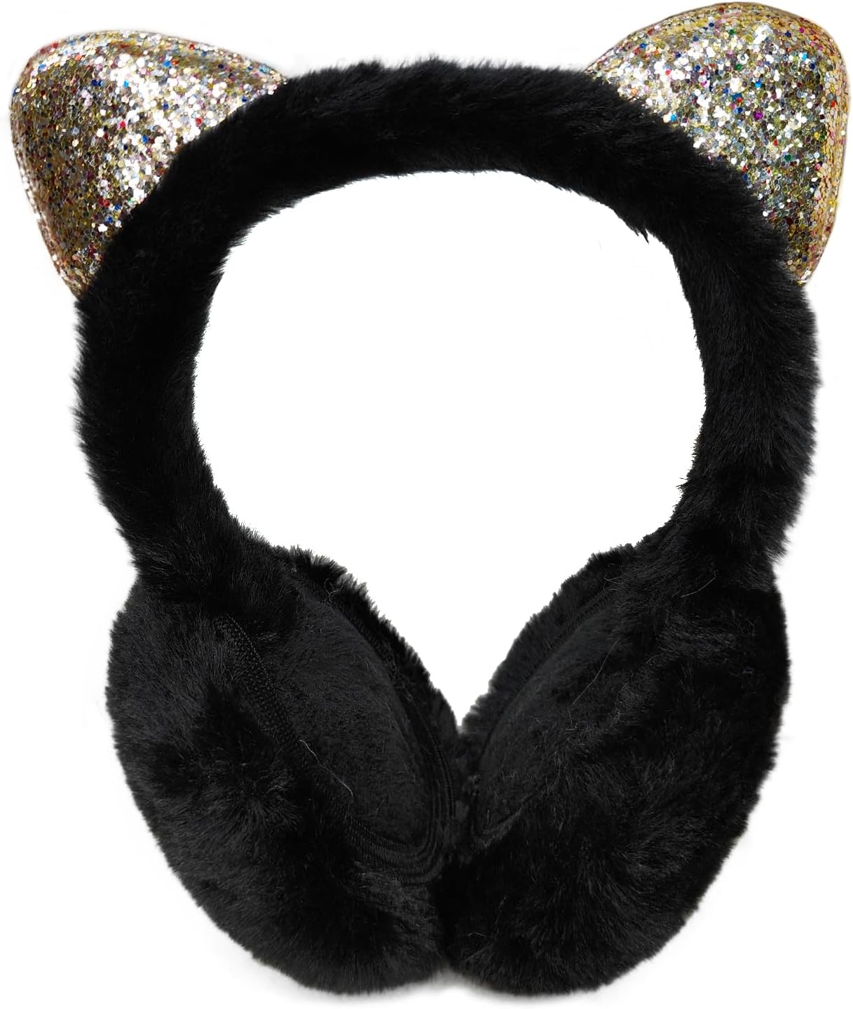 Fluffy Winter Earmuffs for Youth Girl, Cute Ear Muff with Cat Bunny Ears Warmers Winter Headband