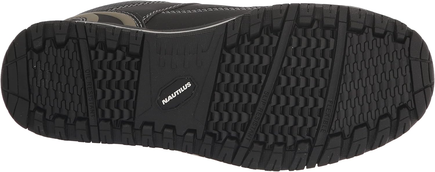 Nautilus Urban Work Boot by FSI: Oil and Slip Resistant, Aluminum Safety Toe, Ultra Lightweight, N1463-Black/Olive, Size 14 Wide - Image 4