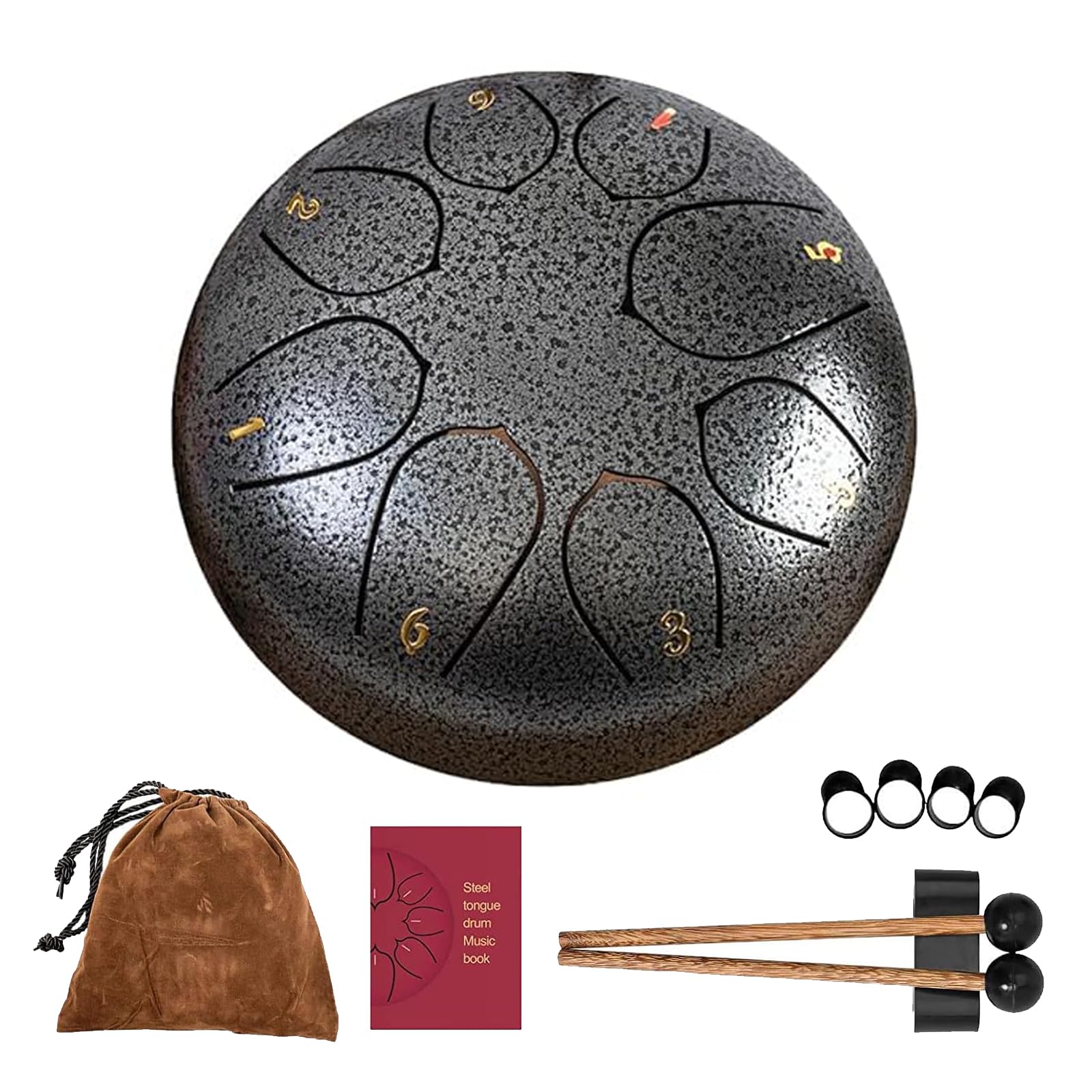 Rain Drum for Outside Garden, Drum Rain Chime Waterproof 6 Inches 8 Note Rain Drum Outdoor, for Music Education, Entertainment, Buddha Stones Rain Drum