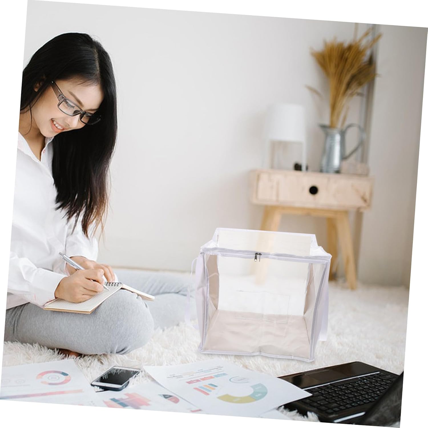 IMIKEYA 2Pcs Extra Large Storage Bags with Zipper Organizer for Dress Up Clothes Playroom Bedroom Nursery