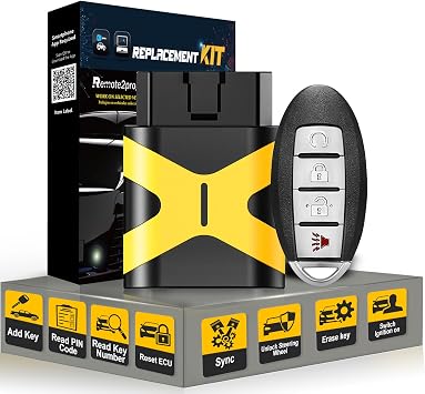 Proximity Smart Key DIY Pairing Kit Replacement for 2018 2019 2020 2021 Nissan Kicks Keyless Entry Self-Programmable Car Remote Control 4 BTN KR5TXN3