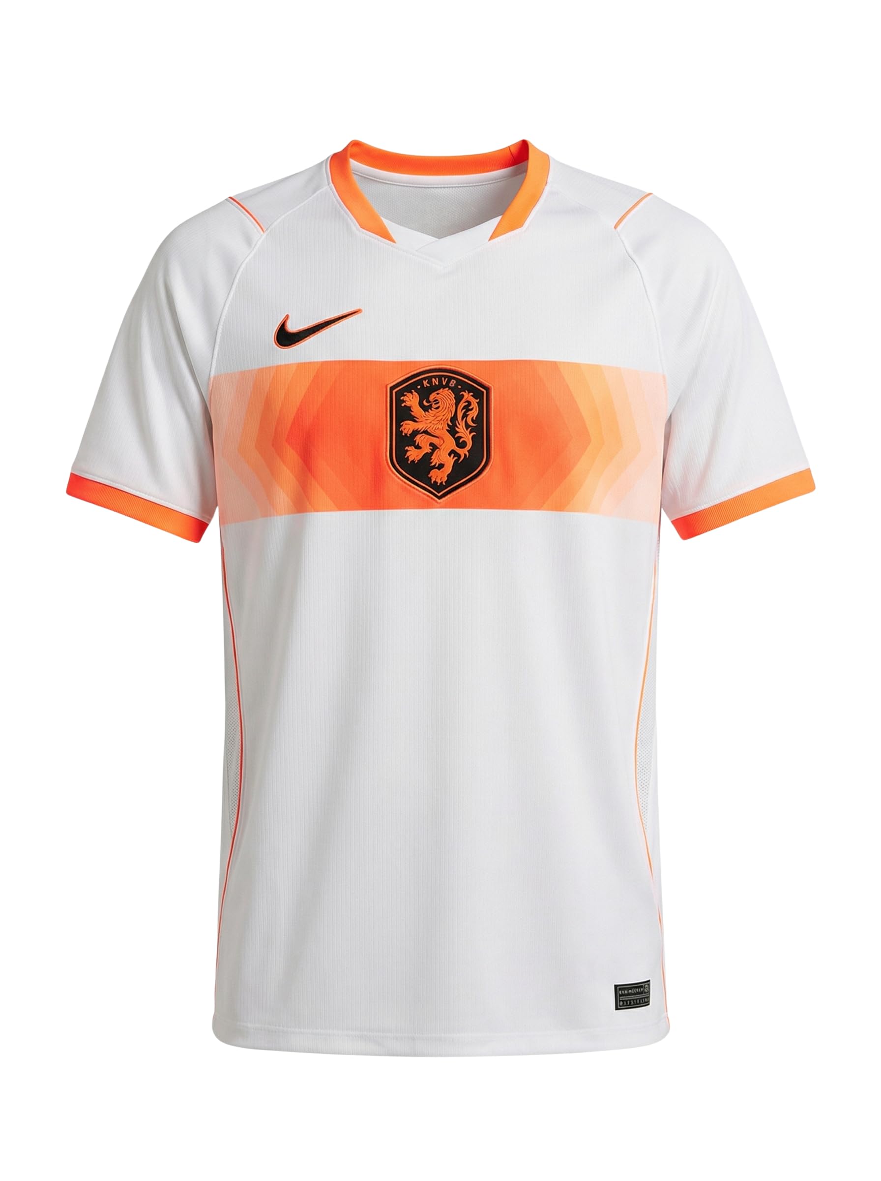 Nike Kids KNVB Dri-Fit SS Stadium Away Jersey, White/Hyper Crimson/Black, 10/12 Years