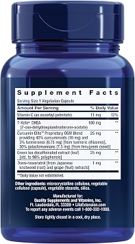 Life Extension 7-Keto DHEA Metabolite Crank Up Your Fat-Burning Furnace Non-GMO Gluten-Free 100 Mg 60 Vegetarian Capsules