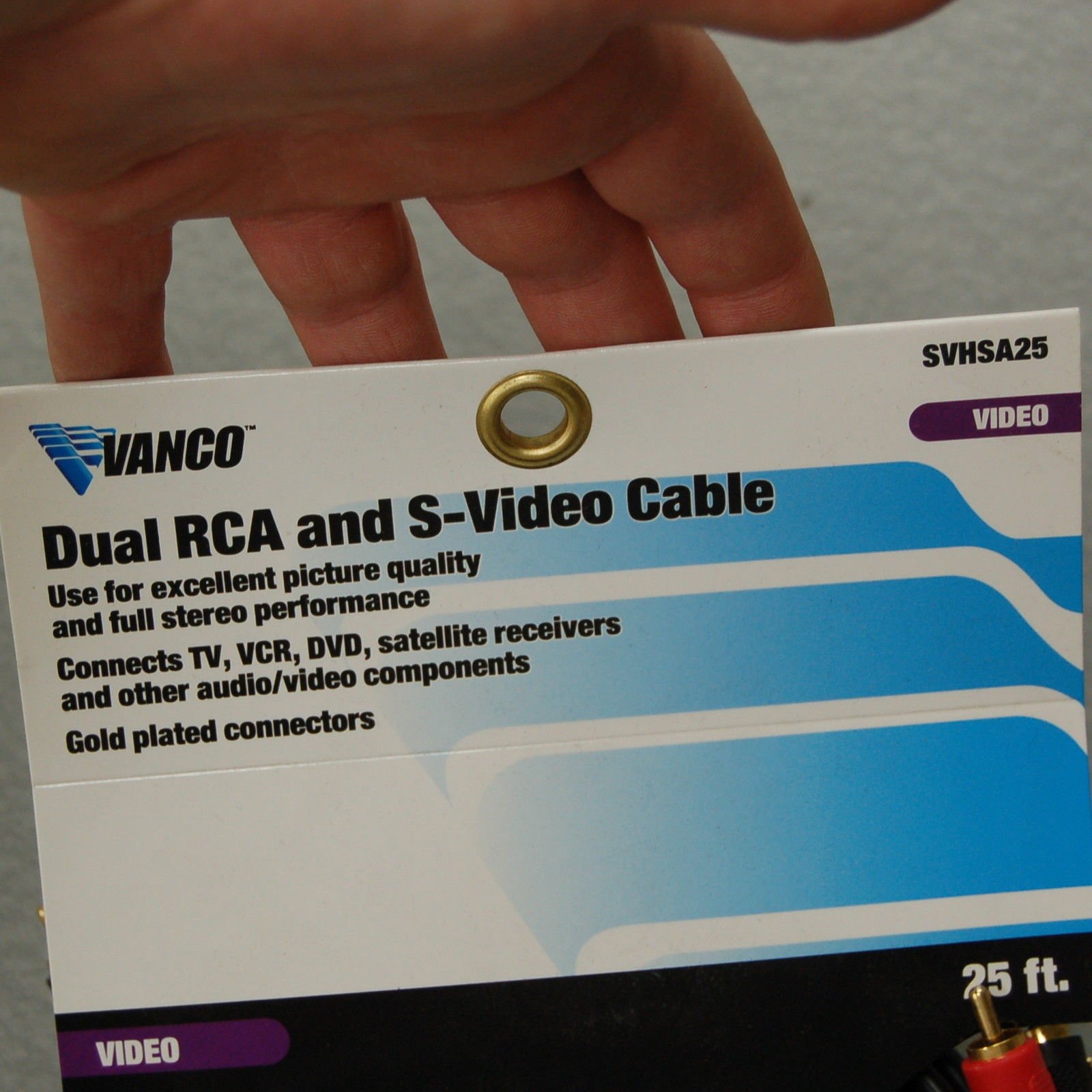 TopOne Vanco SVHSA25 s Video to Dual RCA Video Patch Cable