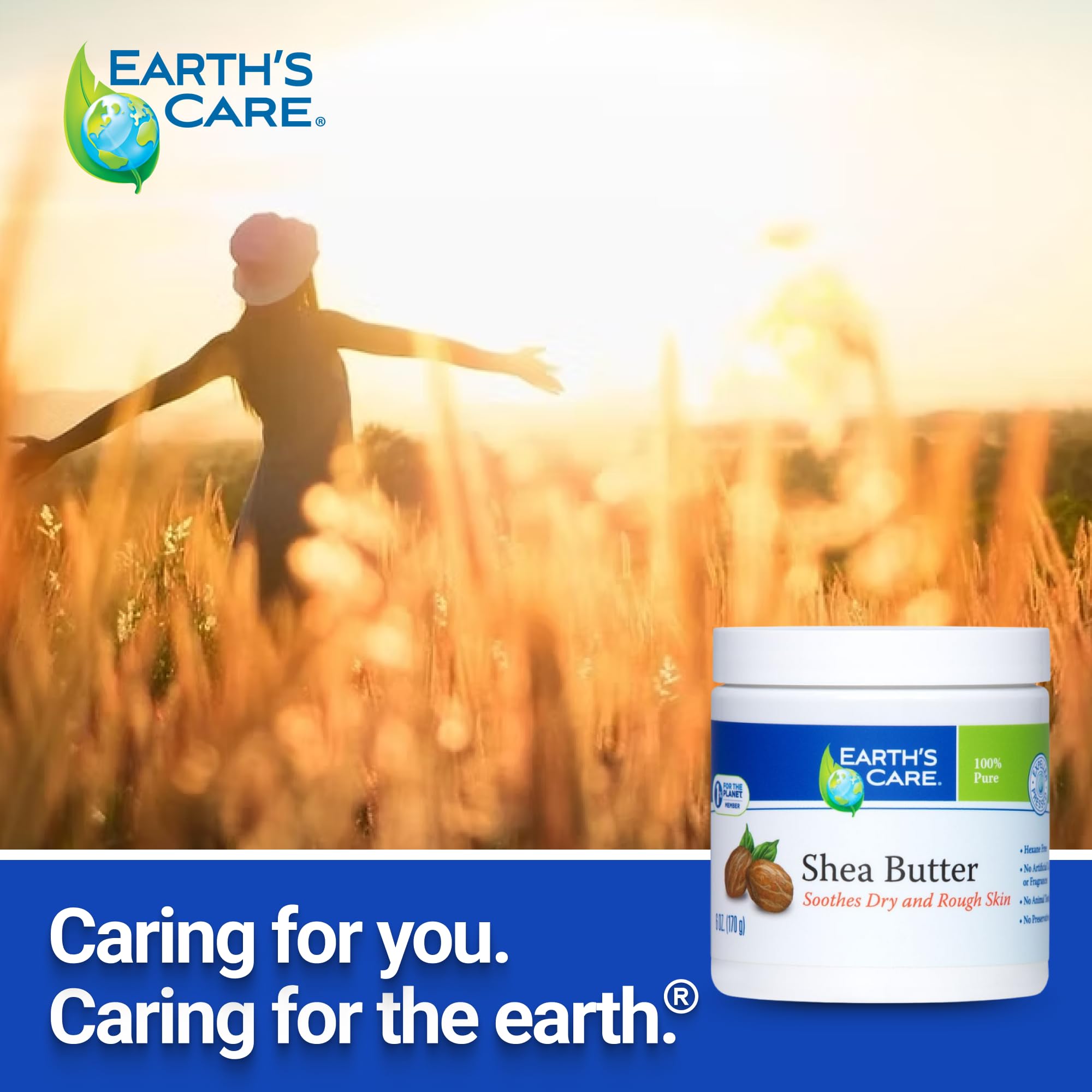 Amazon.com : Earth's Care Shea Butter 100% Pure Moisturizer for