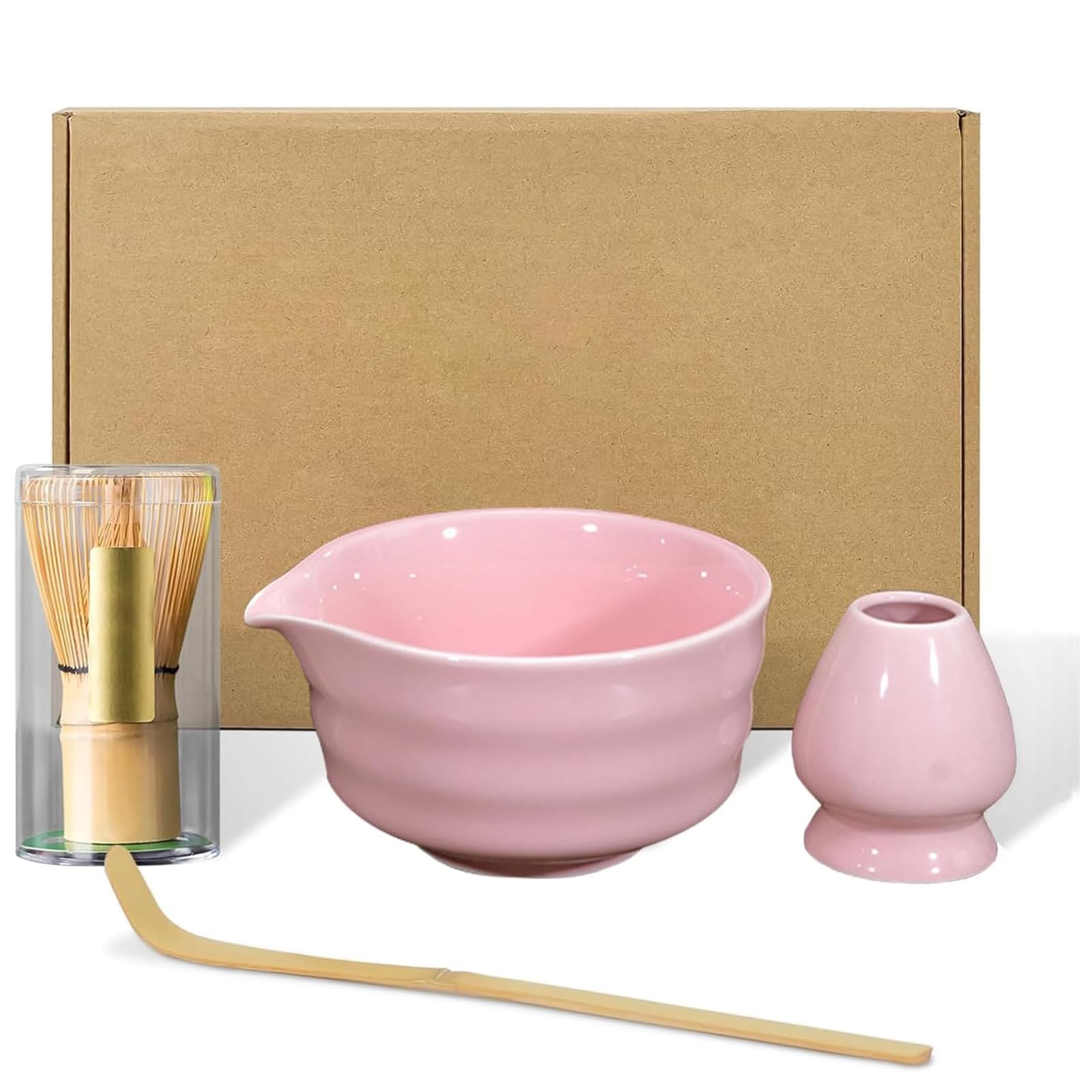 Kit Matcha 5 Pièces - Bol Bec Verseur, Fouet Bambou, Tamis, Cuillère, Support - Cérémonie Du Thé - Cadeau élégant Matcha And Co Kit Matcha 5 Pièces - Bol Bec Verseur, Fouet Bambou, Tamis, Cuillère, Support - Cérémonie Du Thé - Cadeau élégant Matcha And Co