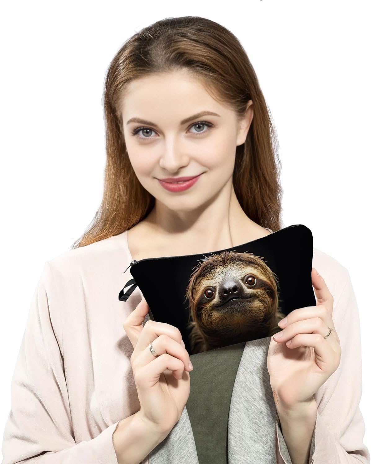Sloth Print Small Cosmetic Bag image 3