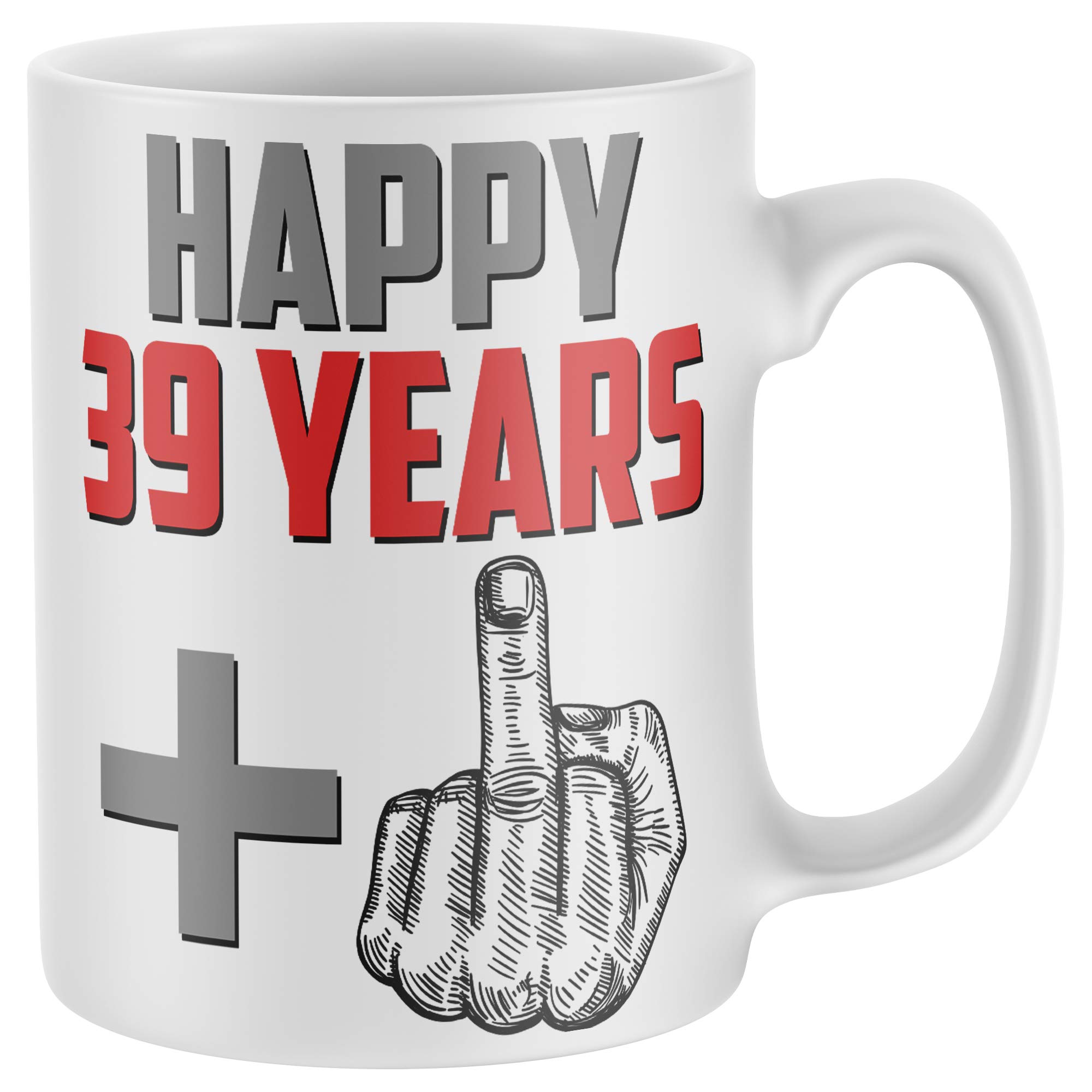 Purple Print House Men's White 40Th Birthday Gifts, Birthday Gift For 40 Years Old, Funny Mugs, Novelty Mug, Dad Joke Rude, One Size