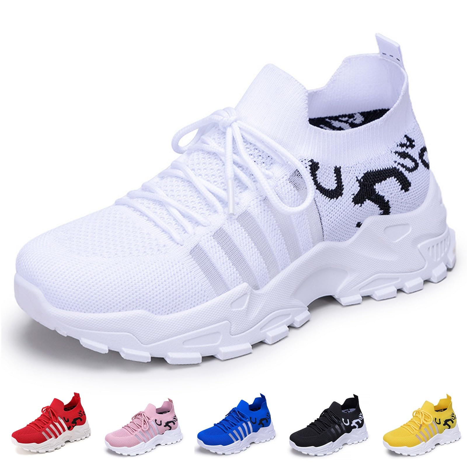Walking Tennis Shoes for Women Arch Support Woven Orthopedic Breathable Soft Shoes Unisex Lace up Sneakers Non Slip