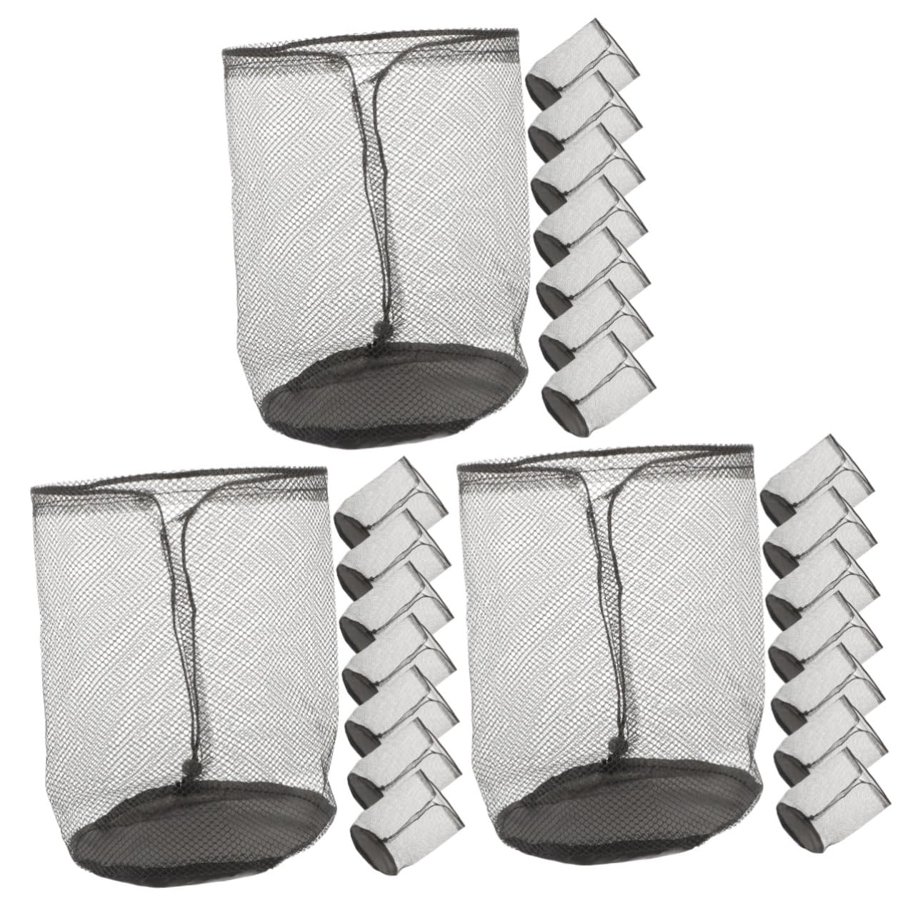 Mipcase 3 Ensembles Rangement Filet Pour Cônes De Sport Lot Ajustable Pour Stockage Équipements Entraînement Extérieur 8 Pièces * 3