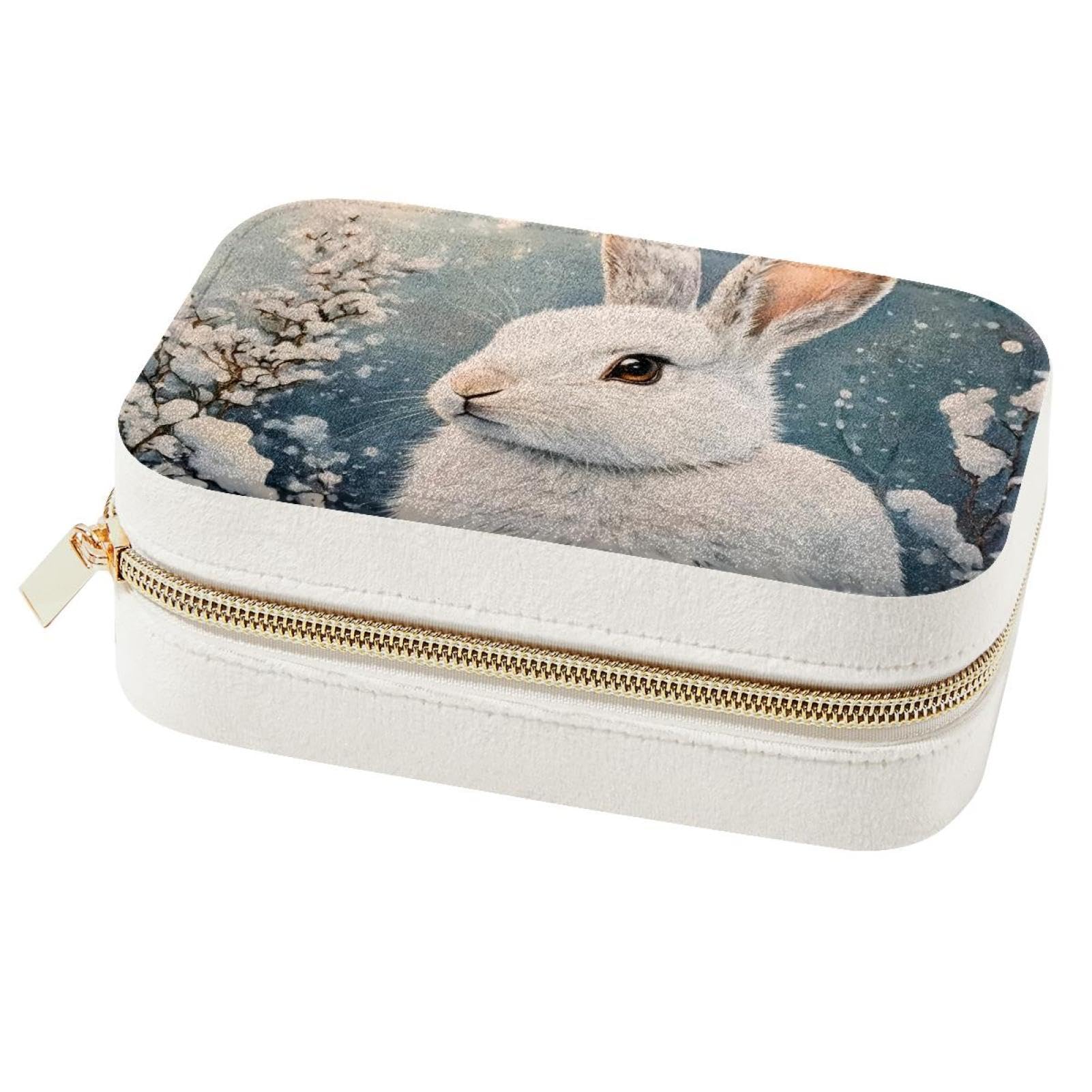 Boîte à bijoux lapin pour bagues colliers et boucles d'oreilles
