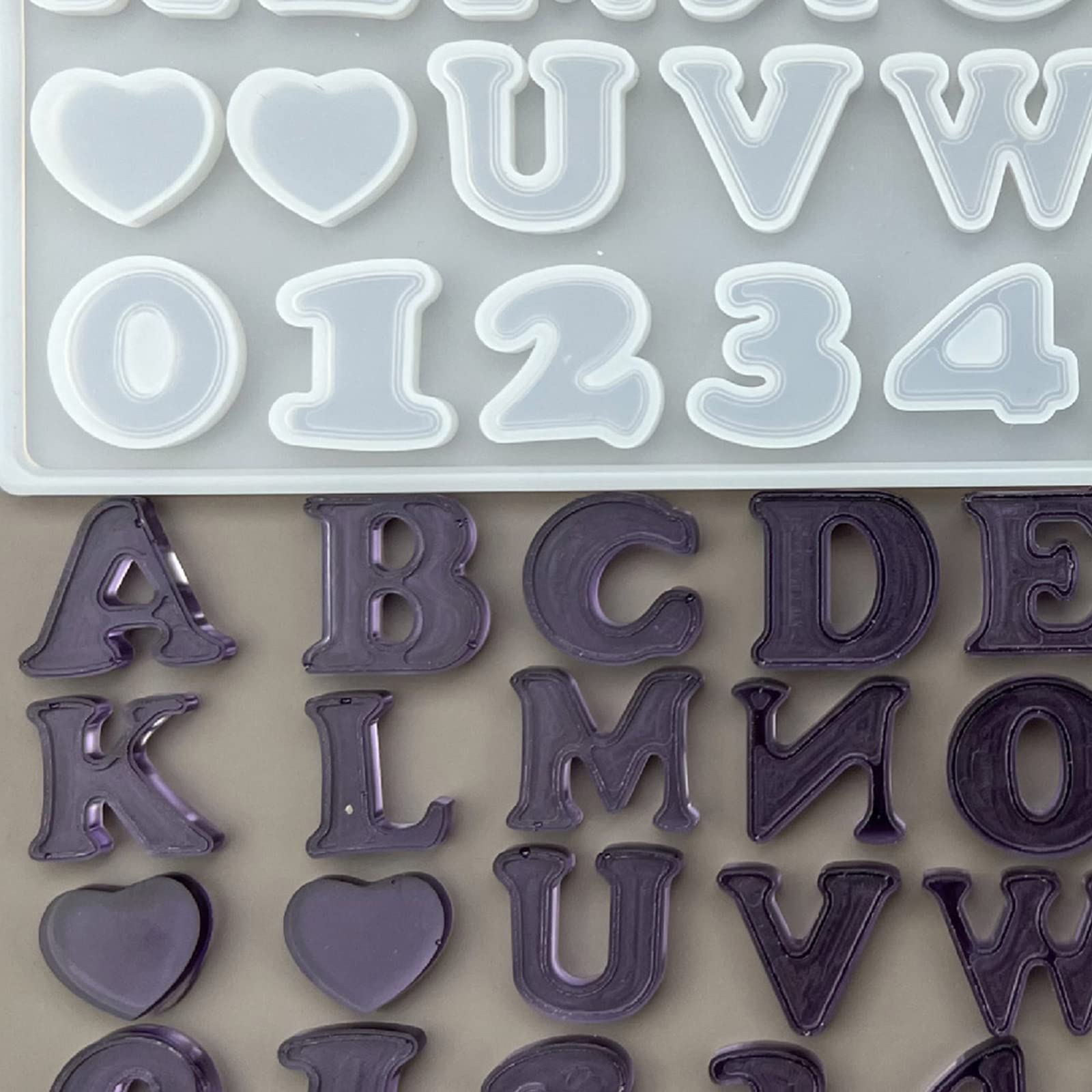 Stampi per lettere per resina epossidica colata arte numero stampo in silicone fai da te gioielli fai da te stampo parola inglese fatto a mano