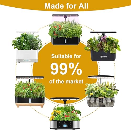 Miniatura 6 de Kit de cápsulas de semillas para ensalada César para AeroGarden, idoo, Ahopegarden, MUFGA con lechuga romana verde, lechuga romana roja, espinacas y