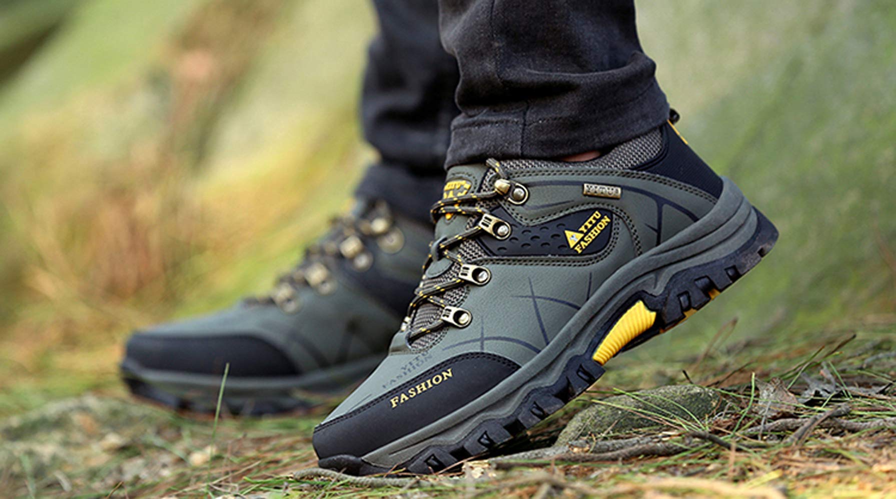 Zapatos de senderismo para hombre, zapatillas de senderismo, impermeables, para escalada, montaña, correr, mochileros, camping, deportes al aire libre