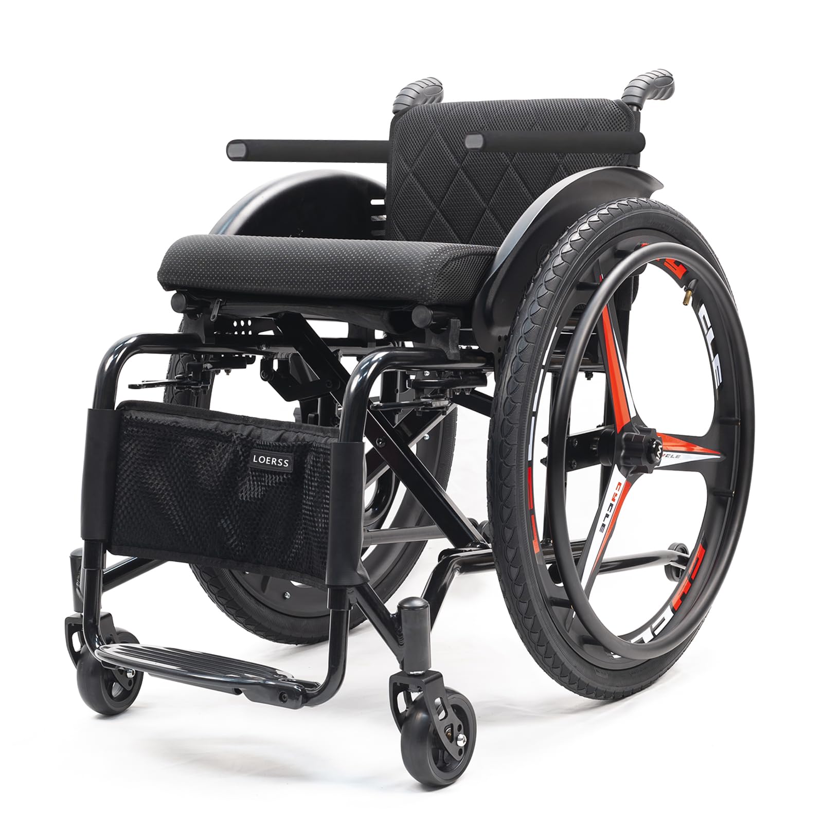 Sedia A Rotelle Pieghevole Da Trasporto,sedia A Rotelle Sportiva Leggera,sedia A Rotelle Sportiva Ultraleggera Pieghevole Per Tutti I Terreni,sedia A Rotelle In Alluminio,per Adolescenti, Adulti(Size:
