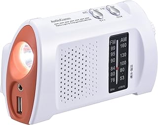 AudioComm スマホ充電ラジオライト ワイドFM対応 非常用ラジオ RAD-M510N 07-8680