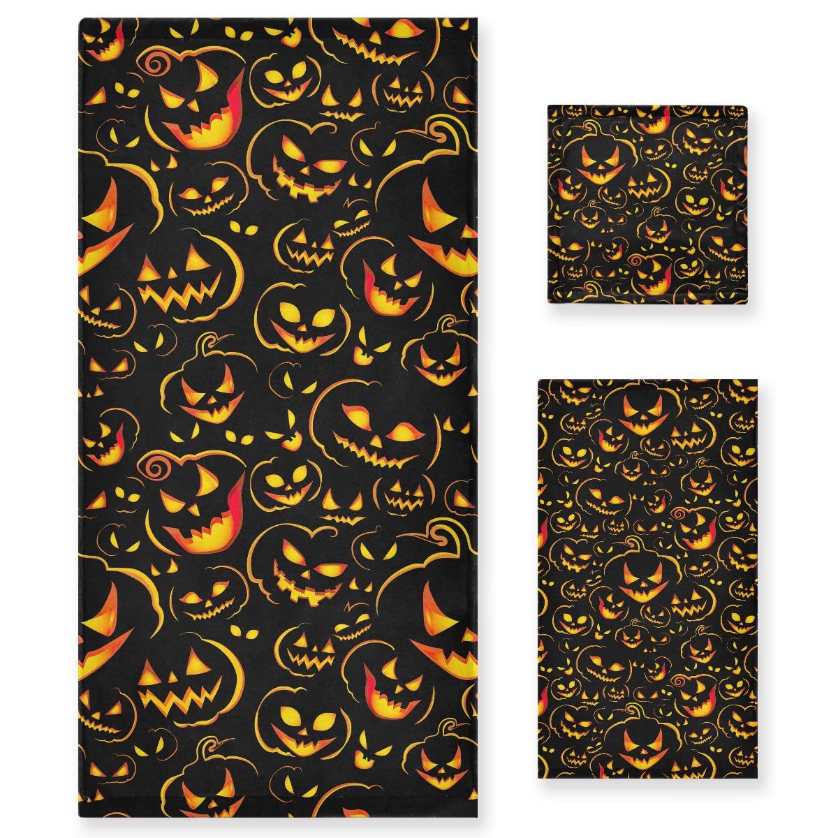 Juego de toallas de baño de diseño de calabaza negro para spa exclusivo