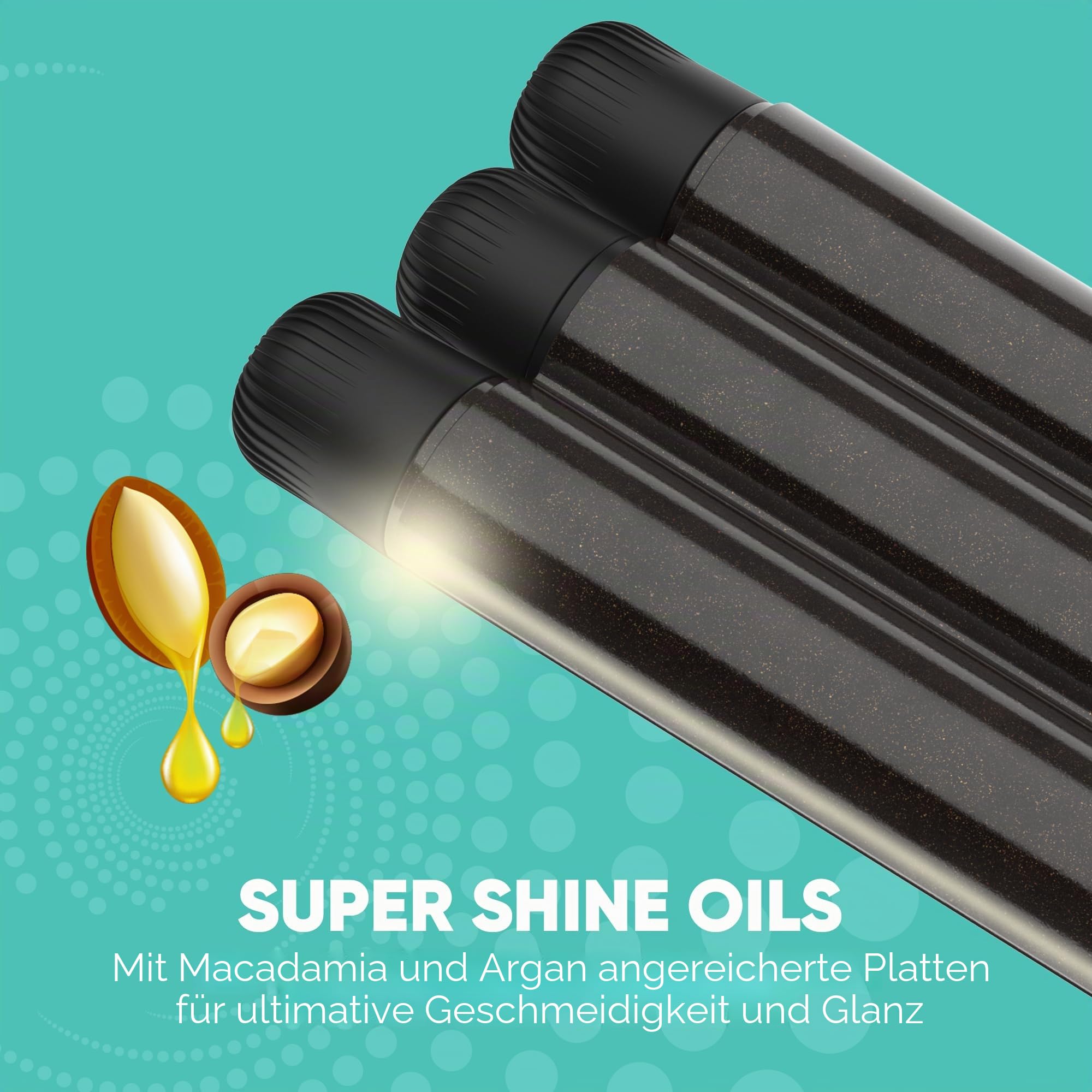 SBB Wavemaker Triple Barrel Haarwaver – Keramik Beach-Waver, Lockenstab, Styler für tiefe Mermaid Beach-Waves für kurze, mittellange und lange Haartypen, Leichtgewichtig mit hitzebeständigem Handschuh