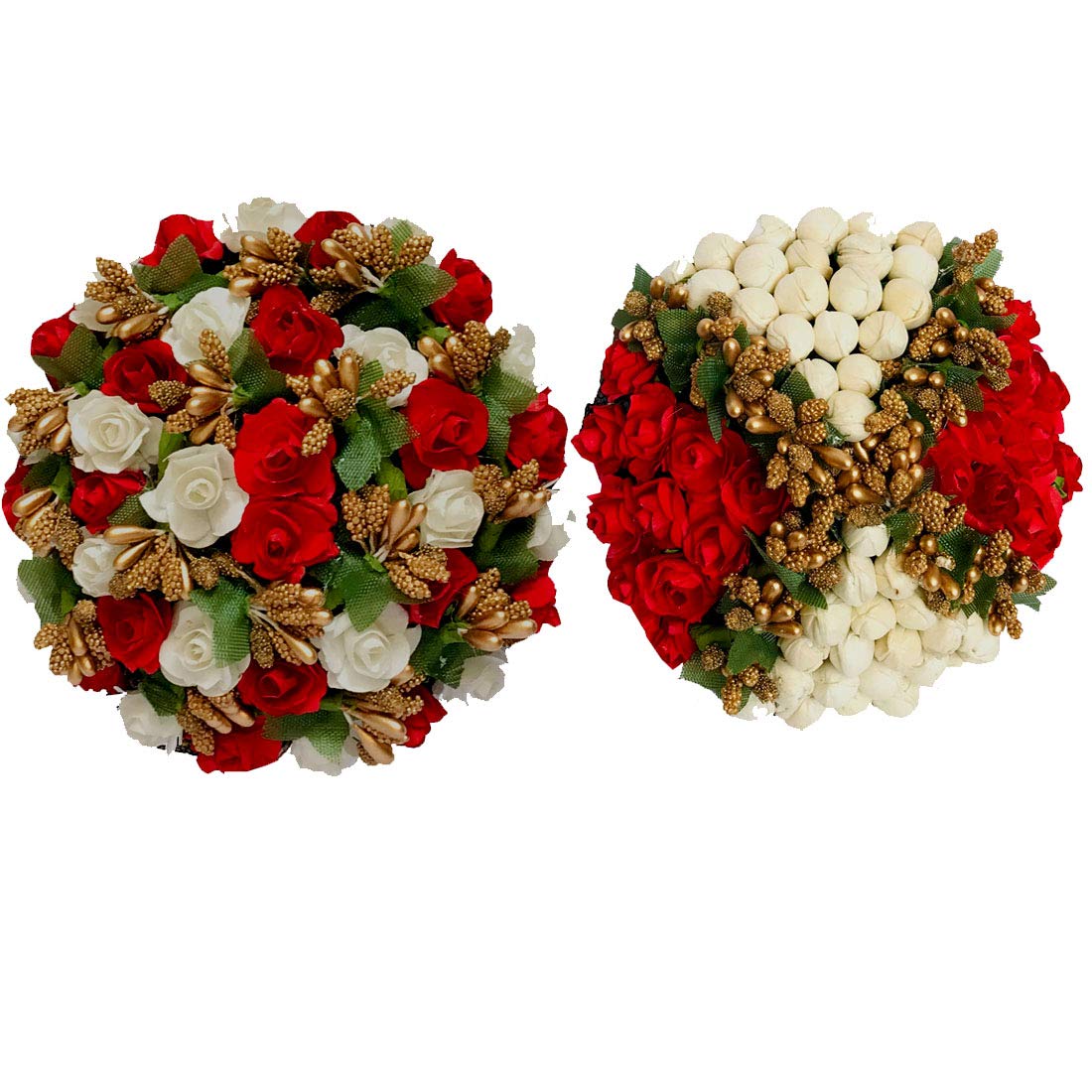 Generic Bun Juda Maker Flower Gajra Hair Accessories For Women and Girls Multicolor Pack of 02 (B089D5SCCW) Amazon Price History, Amazon Price Tracker