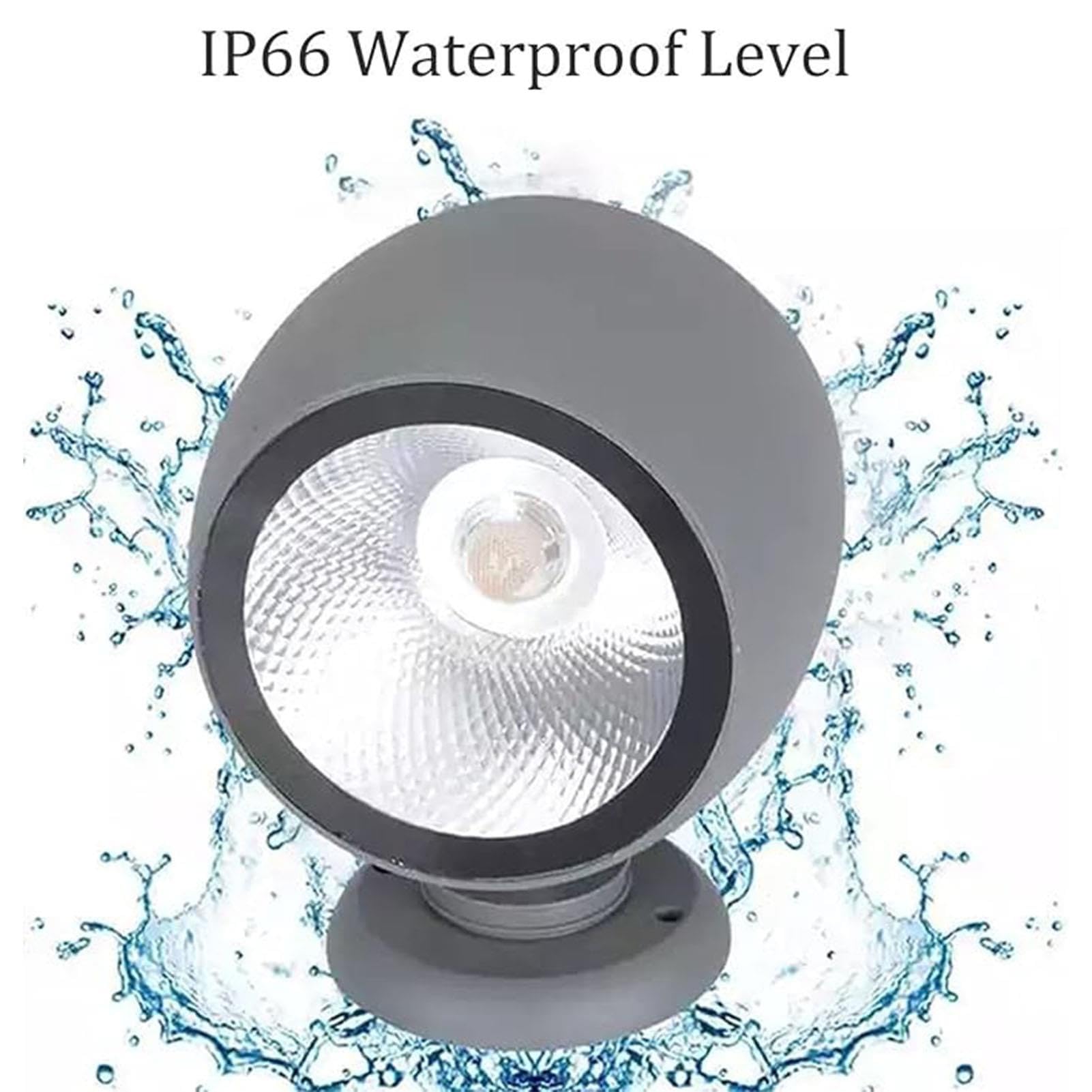 Faro Rotante - Faretto A Fascio LED Luci, Luce per Esterni COB per Alberi da Giardino AC85-265V, Fari LED da Giardino Impermeabili IP65, per Decorare Cortili, Hotel(Warm Light,10W-AC85-265V)