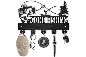 Gone Fishing Wall Mounted Coat Hooks