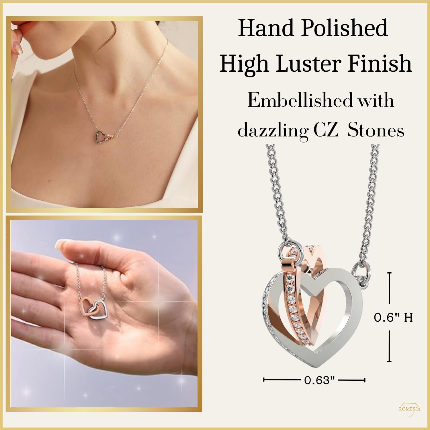 To My Soulmate Necklace For Women, Soul Mate Jewelry for Women, Future Wife Gifts, To My Wife Necklace from Husband, Gifts for Girlfriend, Pendant With Message Card - Image 3