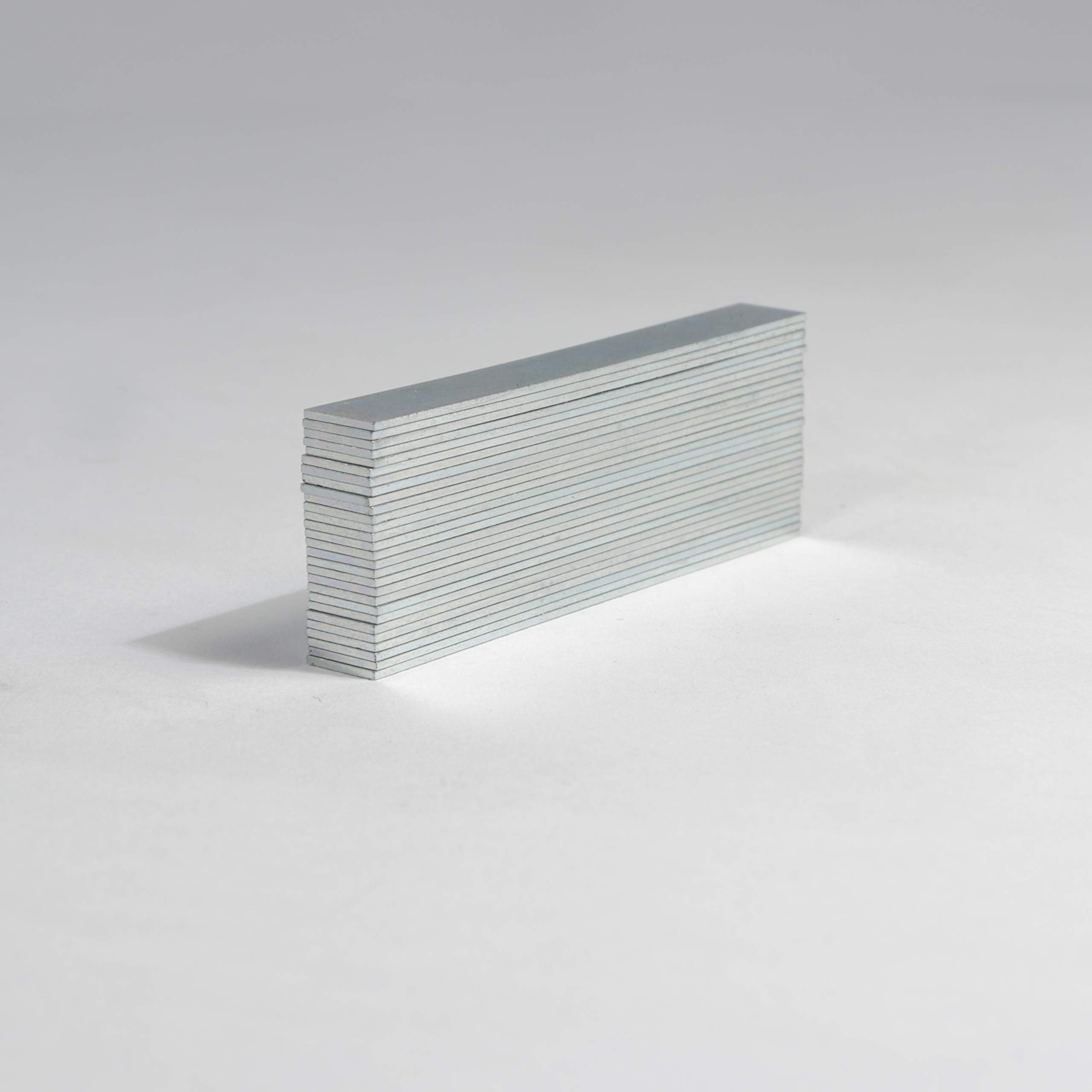 Imanes de neodimio, extrafuertes, cuadrados, 40 x 5 x 0,5 mm, imán de neodimio, 40 mm, 40 x 5 x 0,5 mm, imanes de neodimio N52