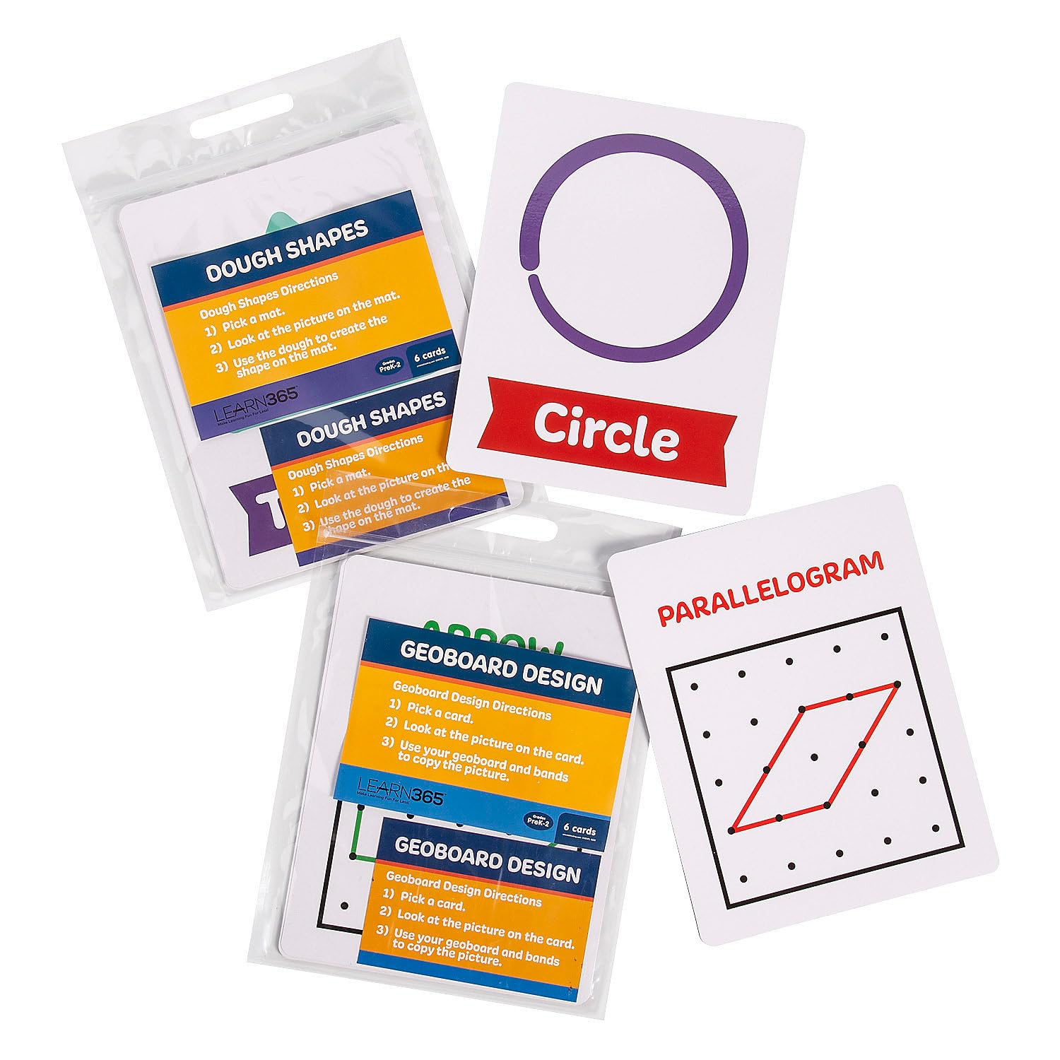 Fun Express Math & Geometry Activity Cards - 42 Pc