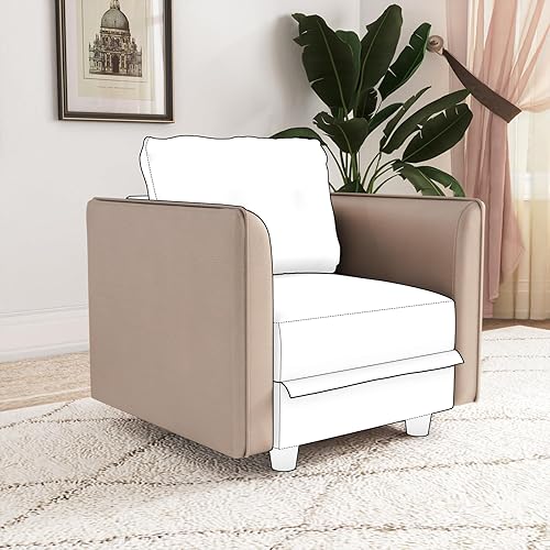 Miniatura 8 de LLappuil Par de sofás modulares con módulo de reposabrazos laterales para personalizar el sofá modular personalizado impermeable antiarañazos y tela