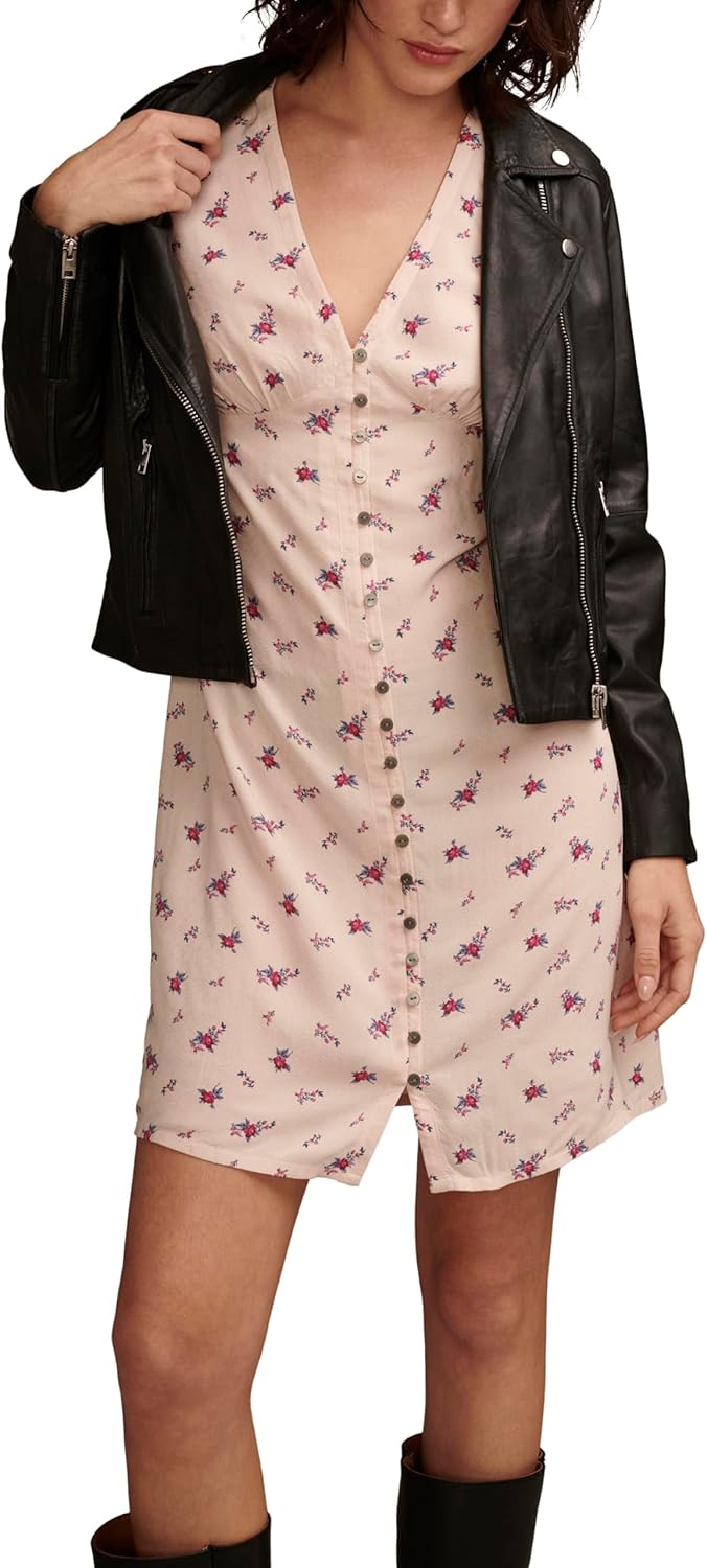 Lucky Brand Womens Lucky Brand Women's Mini Short Sleeve Slip Dress - Image 2