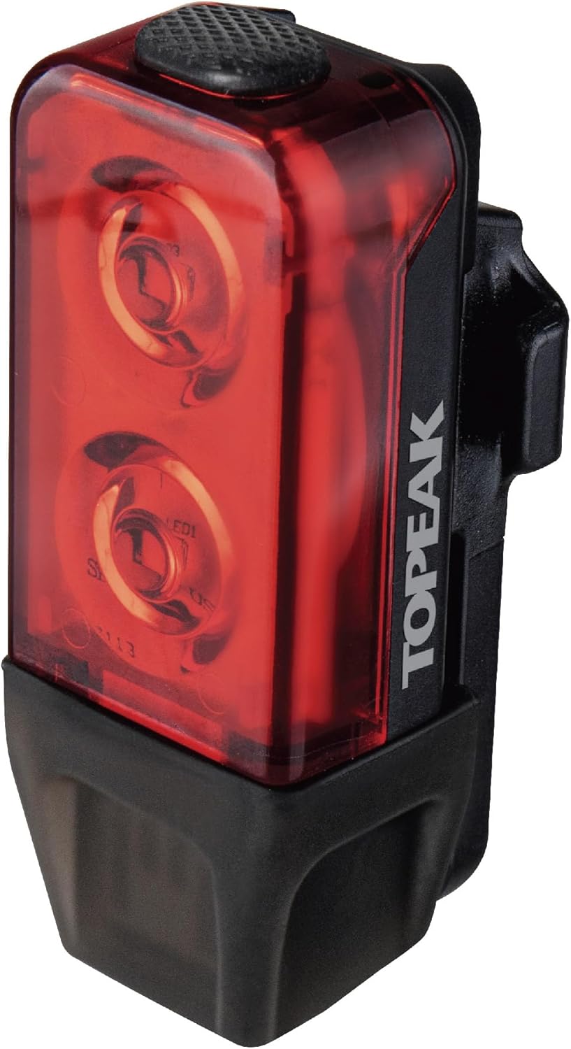 Topeak TailLux 25 USB Rear Bike Light – High-Visibility 25 Lumen LED Tail Light with Cable-Free USB Charging, Tool-Free Mount & Multiple Modes for Road, Gravel & Commuter Cyclists