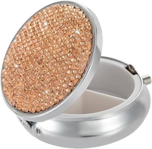 Organizador de píldoras pequeño, caja de píldoras anticonceptivas, contenedor de medicamentos, pastilleros redondos, organizador de píldoras