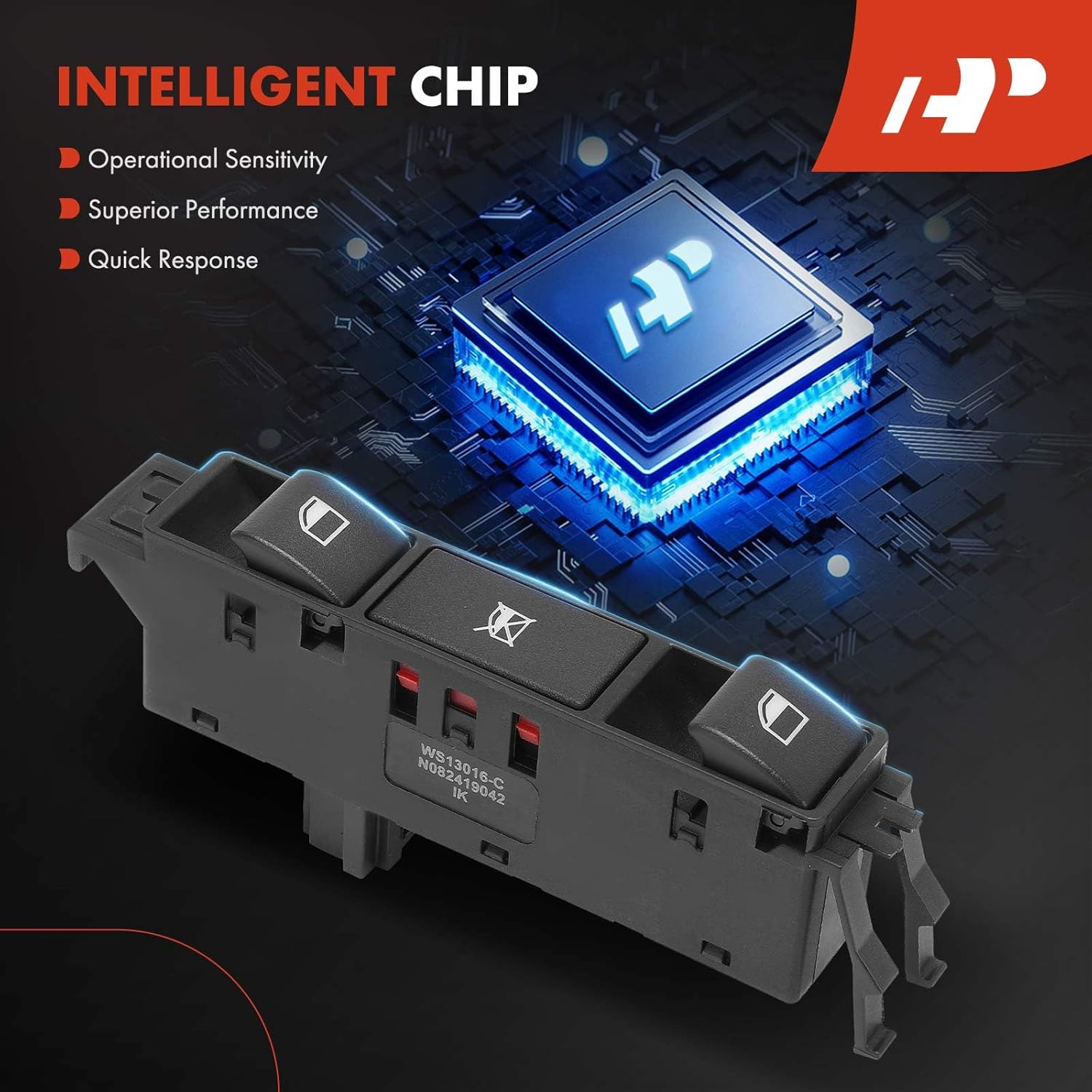 A-Premium Master Power Window Switch Compatible with BMW 323i 2000, 325i/325xi/330i 2001-2005, 328i 1999, 330xi 2004-2005, Front Left Driver Side