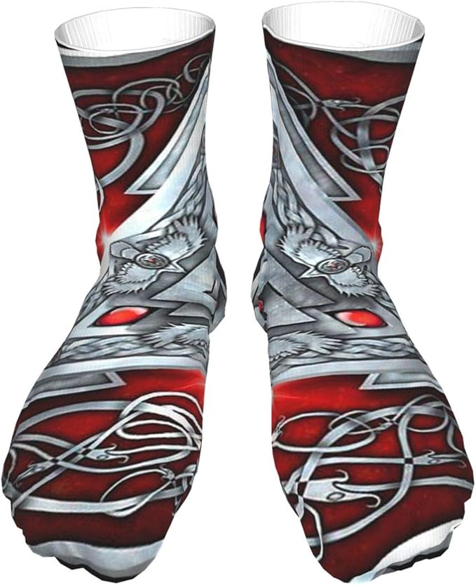 Norse Blanket Runic Viking SocksMen'S Luxury Cotton