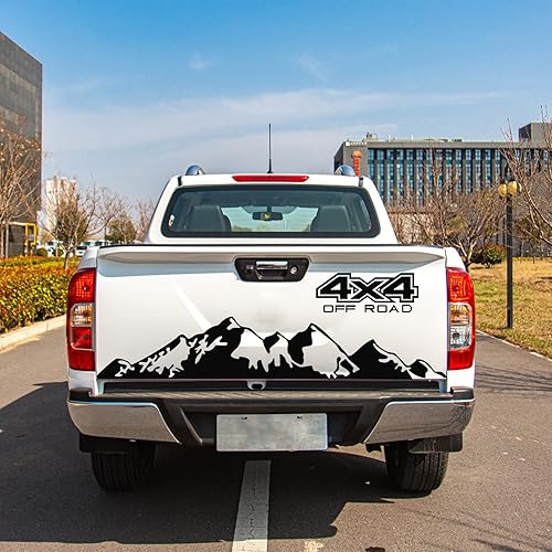 Etiqueta engomada del cuerpo del coche 4x4 Off-Road Pickup Truck Modelo Backup Car Tail Decoración Pegatina Negro YA35