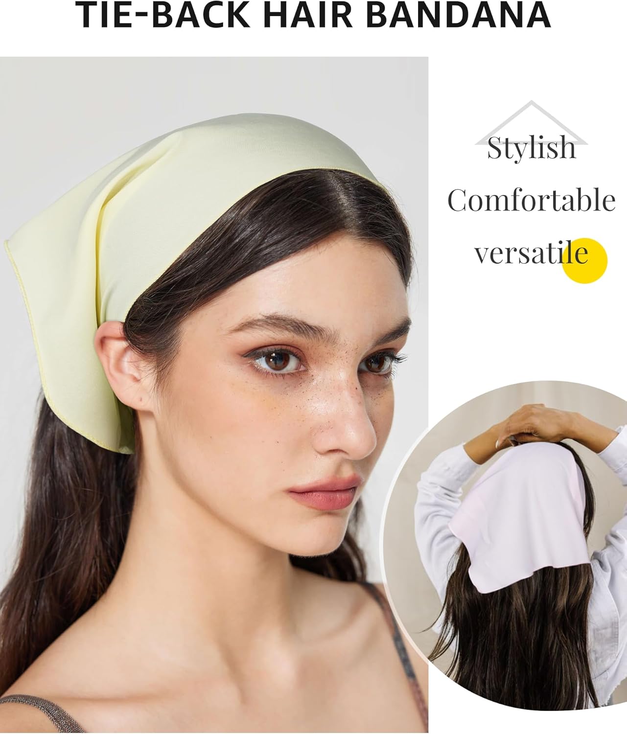 AWAYTR Triangle Head Scarf Hair Bandanas for Women Bandana Headband Scarf Tie-Back Head Coverings Headscarf for Girls - Image 4