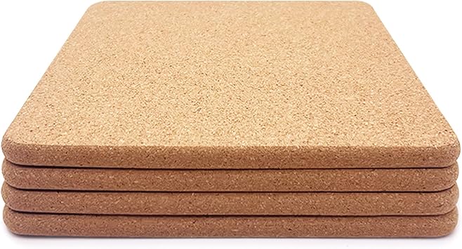 8 Pcs High Density Thick Cork Trivets for Hot Dishes