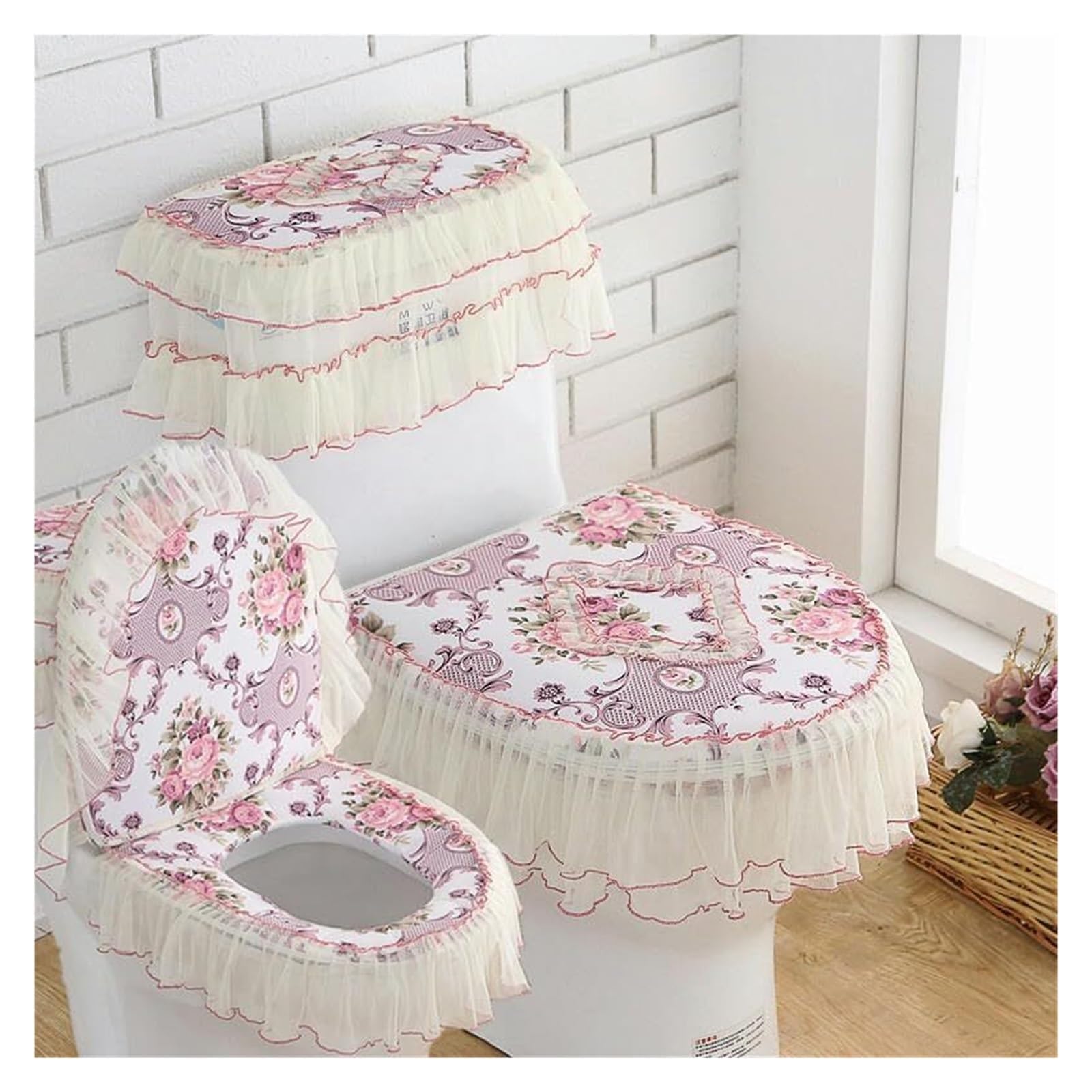 Coussin pour siège de toilettes en dentelle pour créer une ambiance spa cocooning chez soi