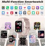 Smart Watch for Men Women with Bluetooth Call, Alexa Built-in, Heart Rate & Sleep Monitor, 1.83" DIY Dial Fitness Watch with 100+ Sport Modes, IP68 Waterproof, Compatible with Android iOS