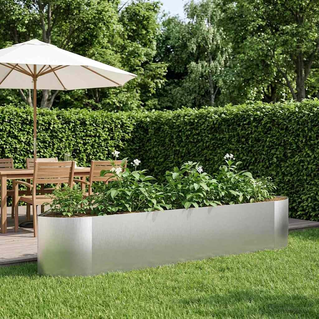 Elevated Garden Bed aus Edelstahl, 220 x 40 x 40 cm, für Gemüsegarten
