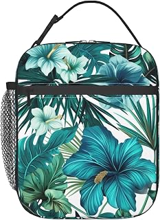 Lunch Box for Women Men, Green Leaf Insulated Lunch Box Reusable Portable Lunch Bag Cooler Tote Waterproof Lunch Container for Office Picnic Work Travel Hiking