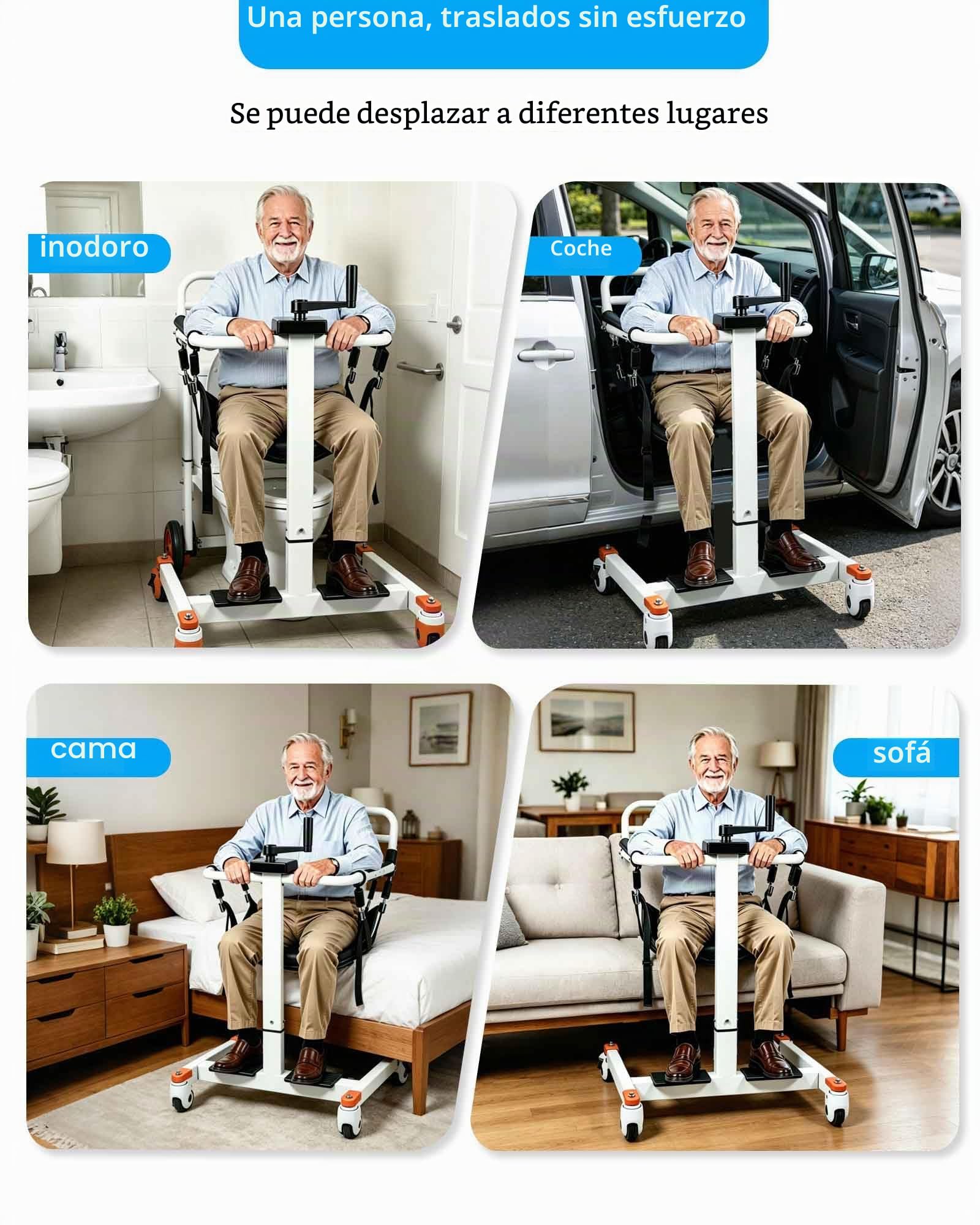 Silla de ruedas elevadora para pacientes, elevador de pacientes para el hogar, silla de ruedas elevadora para pacientes para el coche, ligera mesita de noche, baño, silla de ruedas, silla de ducha