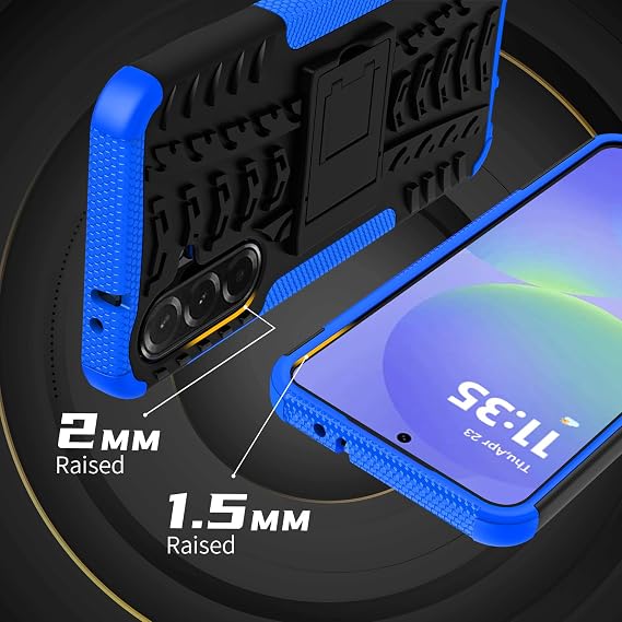 for Samsung Galaxy A36 5G Case with 2 Pack Screen Protector Blue